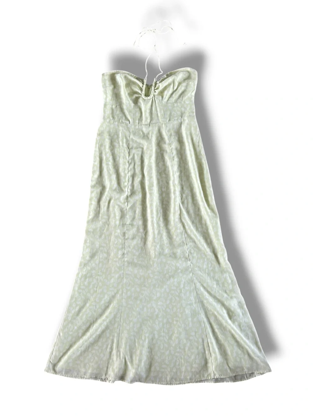 [Abercrombie & Fitch] Light Green Leaf Print Halter Dress